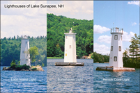 Sunapee, NH - 3 Lighthouses - Horizontal
